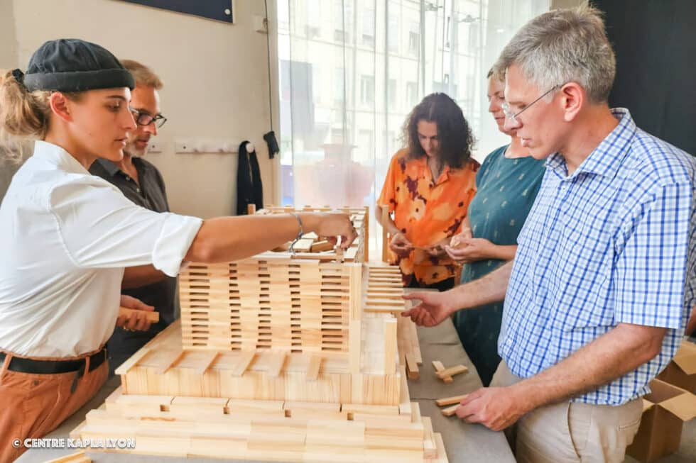 Exposition Kapla avec Frédéric Martin du Centre Kapla Lyon