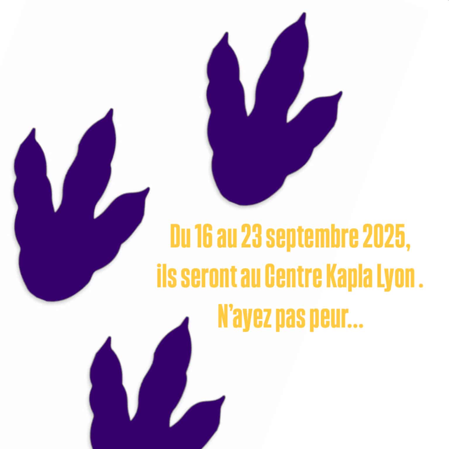 Affiche exposition Dinosaures Centre Kapla Lyon septembre 2025